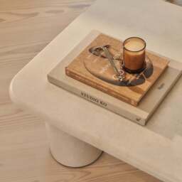 Alina - Concrete Rectangular Large Wooden Coffee Table - thumbnail 6