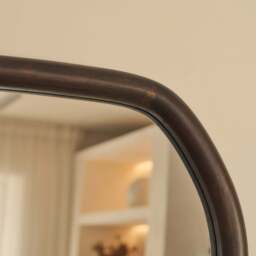 Aaliyah - Dark Wood Irregular Wall Mirror 150cm x 75cm - thumbnail 3