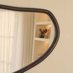 Aaliyah - Dark Wood Irregular Wall Mirror 150cm x 75cm - thumbnail 5