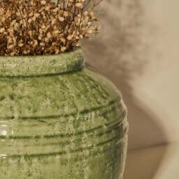 Cyra - Large Jade Green Gloss Ceramic Vase - thumbnail 4