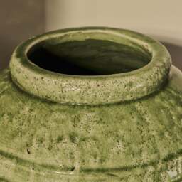 Cyra - Large Jade Green Gloss Ceramic Vase - thumbnail 3