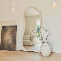 Arcurva - Large Full Length Concrete Irregular Mirror 170cm x 85cm - thumbnail 5