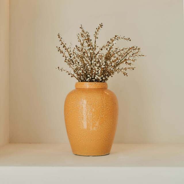Portera - Ochre Gloss Ceramic Vase - image 1