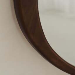 Arcurva - Large Overmantle Dark Wood Irregular Mirror 130cm x 80cm - thumbnail 6