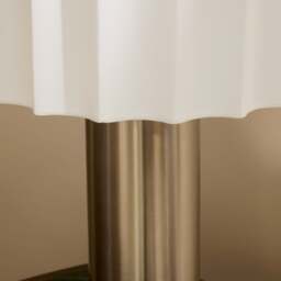 Castella - Brushed Steel Scallop Shade Table Lamp - thumbnail 4