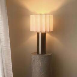 Castella - Brushed Steel Scallop Shade Table Lamp - thumbnail 2