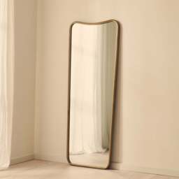 Louis - Gold Full Length Curved Metal Mirror 160cm x 60cm - thumbnail 3