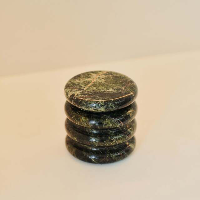 Varella - Green Marble Ribbed Decorative Storage Jar - image 1