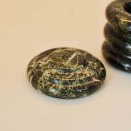 Varella - Green Marble Ribbed Decorative Storage Jar - thumbnail 5