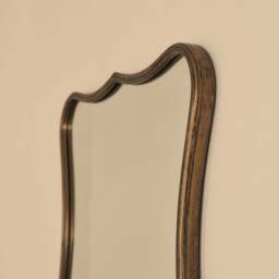 Elise - Antique Bronze Art Deco Metal Overmantle Mirror 90cm x 60cm - thumbnail 4