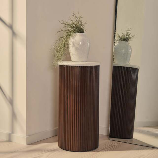 Cove - Dark Wood Ribbed Plinth - image 1