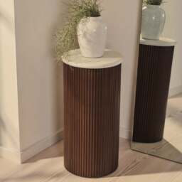 Cove - Dark Wood Ribbed Plinth - thumbnail 5
