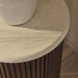 Cove - Dark Wood Ribbed Plinth - thumbnail 2