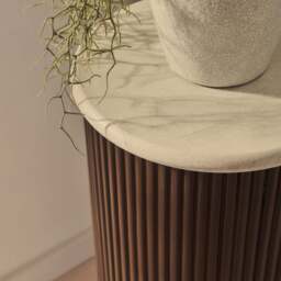 Cove - Dark Wood Ribbed Plinth - thumbnail 3