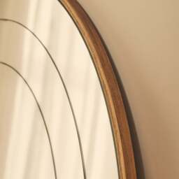 Teramo - Gold Antique Glass Round Metal Wall Mirror 90cm x 90cm - thumbnail 3