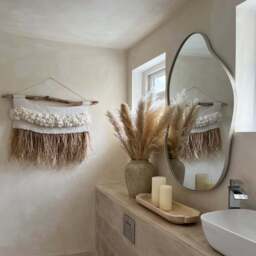 Ava - Ecru Pond Shaped Irregular Mirror 100cm x 70cm - thumbnail 2