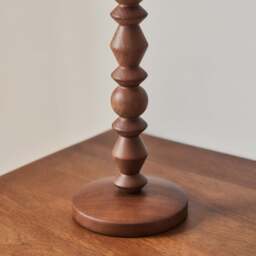 Ivy - Dark Wood Drum Shade Table Lamp - thumbnail 3