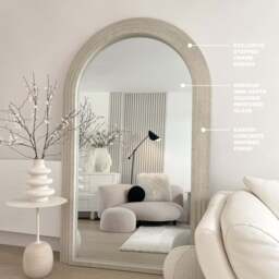 Luciana - Full Length Arched Concrete Mirror 180cm x 110cm - thumbnail 3