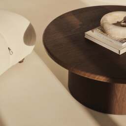 Madison - Large Dark Wood Round Wooden Coffee Table - thumbnail 5