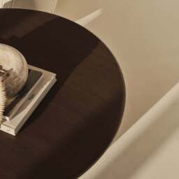 Madison - Large Dark Wood Round Wooden Coffee Table - thumbnail 6