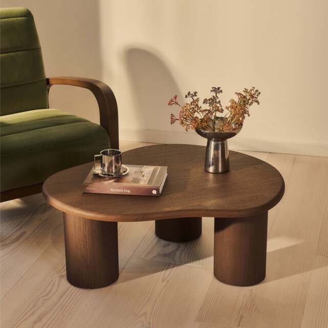 Savanna - Dark Wood Irregular Wooden Coffee Table - image 1