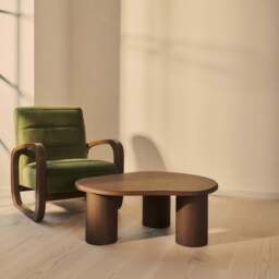 Savanna - Dark Wood Irregular Wooden Coffee Table - thumbnail 2