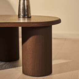 Savanna - Dark Wood Irregular Wooden Coffee Table - thumbnail 6