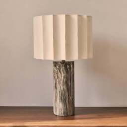 Castella - Dark Emperador Scallop Shade Table Lamp - thumbnail 1