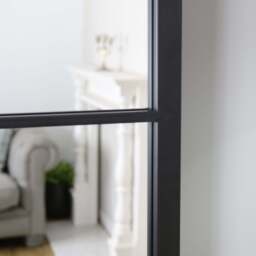 Brooklyn - Large Black Metal Wall Mirror 120cm x 80cm - thumbnail 3
