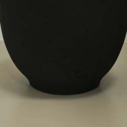 Toledo - Small Black Textured Terracotta Vase - thumbnail 3