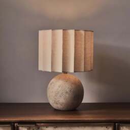 Caia - Travertine Scallop Shade Table Lamp - thumbnail 3