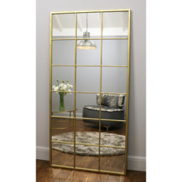 Brooklyn - Full Length Large Gold Metal Mirror 180cm x 90cm - thumbnail 5