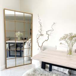 Brooklyn - Full Length Large Gold Metal Mirror 180cm x 90cm - thumbnail 3