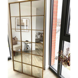 Brooklyn - Full Length Large Gold Metal Mirror 180cm x 90cm - thumbnail 4