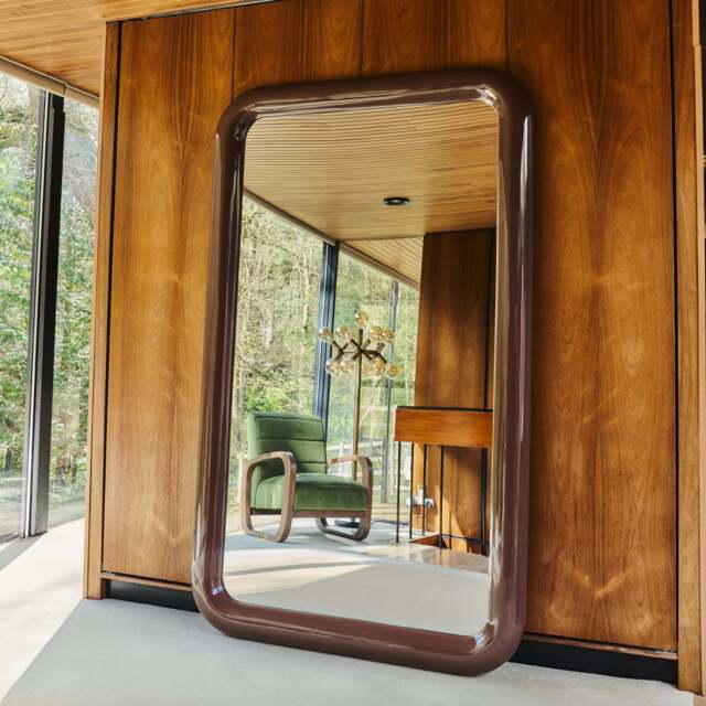 Obsidian - Full Length Rectangular Chocolate Gloss Extra Large Mirror 200cm x 120cm - image 1