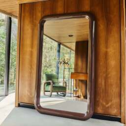 Obsidian - Full Length Rectangular Chocolate Gloss Extra Large Mirror 200cm x 120cm - thumbnail 1