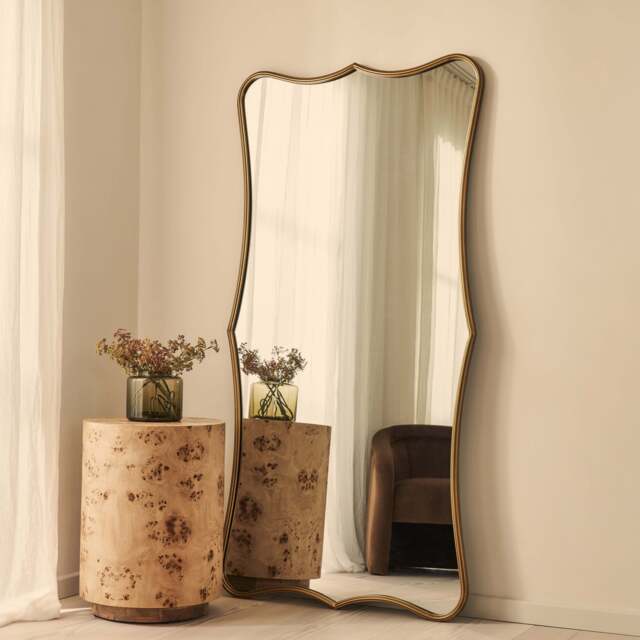 Elise - Gold Full Length Art Deco Metal Mirror 180cm x 90cm - image 1