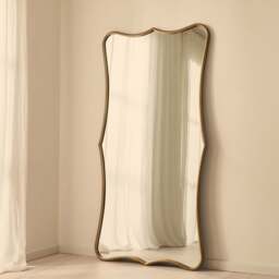 Elise - Gold Full Length Art Deco Metal Mirror 180cm x 90cm - thumbnail 2
