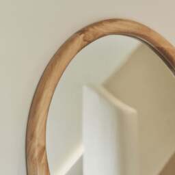 Arcurva - Large Full Length Light Wood Irregular Mirror 170cm x 85cm - thumbnail 5