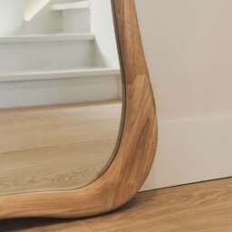 Arcurva - Large Full Length Light Wood Irregular Mirror 170cm x 85cm - thumbnail 6
