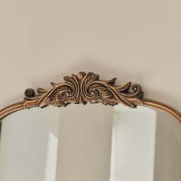 Amelia - Gold Arched Metal Portrait Mirror 100cm x 64cm - thumbnail 2