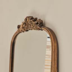 Amelia - Gold Arched Metal Portrait Mirror 100cm x 64cm - thumbnail 3
