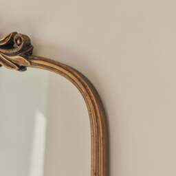 Amelia - Gold Arched Metal Portrait Mirror 100cm x 64cm - thumbnail 4
