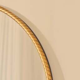 Corra - Gold Full Length Arched Rope Twist Mirror 190cm x 90cm - thumbnail 2