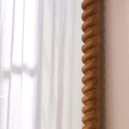 Cordelia - Warm Wood Rope Twist Full Length Arched Mirror 170cm x 80cm - thumbnail 4