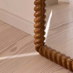 Cordelia - Warm Wood Rope Twist Full Length Arched Mirror 170cm x 80cm - thumbnail 5