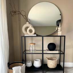 Edge - Large Frameless Round Wall Mirror 90cm x 90cm - thumbnail 1