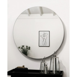 Edge - Large Frameless Round Wall Mirror 90cm x 90cm - thumbnail 4
