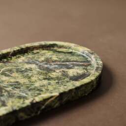 Travara - Green Marble Oval Decorative Tray - thumbnail 4