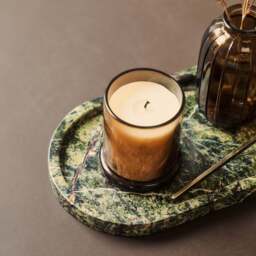 Travara - Green Marble Oval Decorative Tray - thumbnail 2